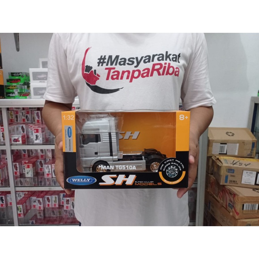 Diecast truk Man TG510A miniatur Head truk kontainer welly 1:32 harga murah