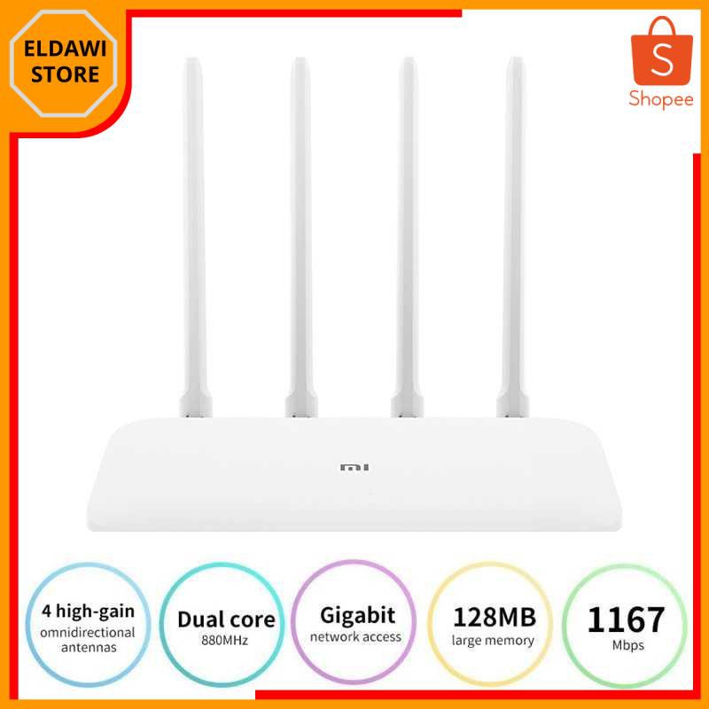 (BISA COD) ELDAWI - Xiaomi Mi Router 4A Gigabit Edition Dual Core AC1200 4 Antenna - R4A promo