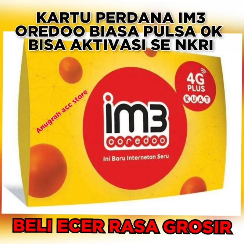 KARTU PERDANA INDOSAT OREDO IM3 4G SEGEL,BIASA DAN PAKET