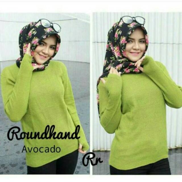 Sweater Roundhand Rajut | Baju Rajut Kaos Cewek