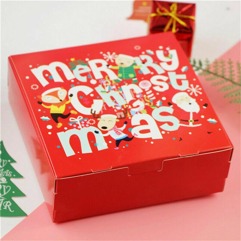 Solighter Kotak Kado Natal Party Decor Cookie Box Rusa Merry Christmas