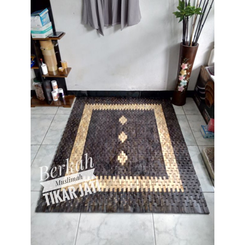 Tikar kayu jati asli jepara/100x120 cm/klasik unik