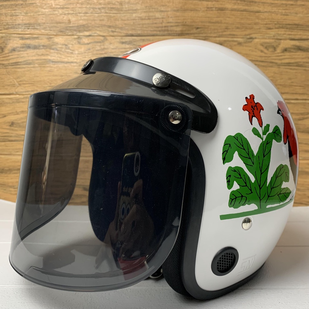 Helm Bogo Motif Gravity Simple Dewasa Pria Wanita Sni Kekinian