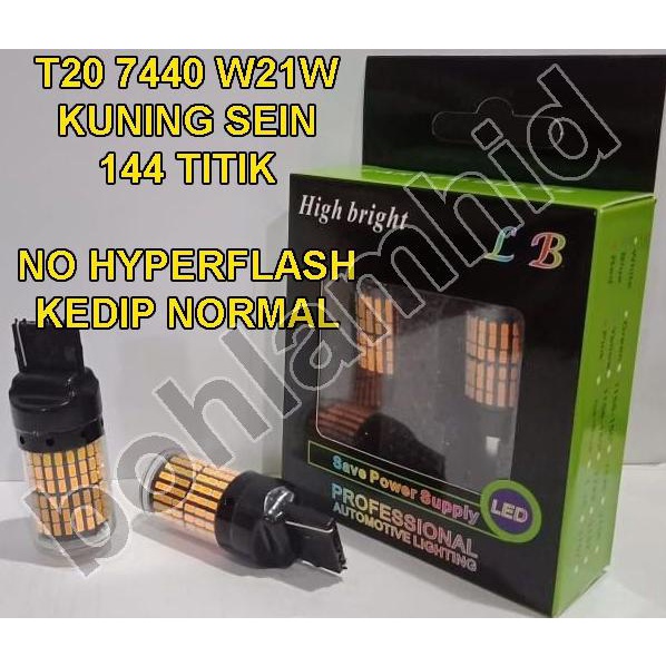 Lampu LED Sein Mobil T20 144 Titik CANBUS Luminos Sign Super Terang