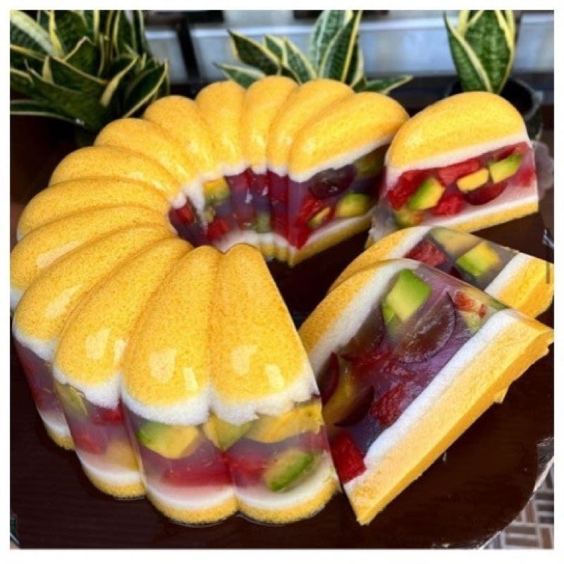 

puding mangga buah