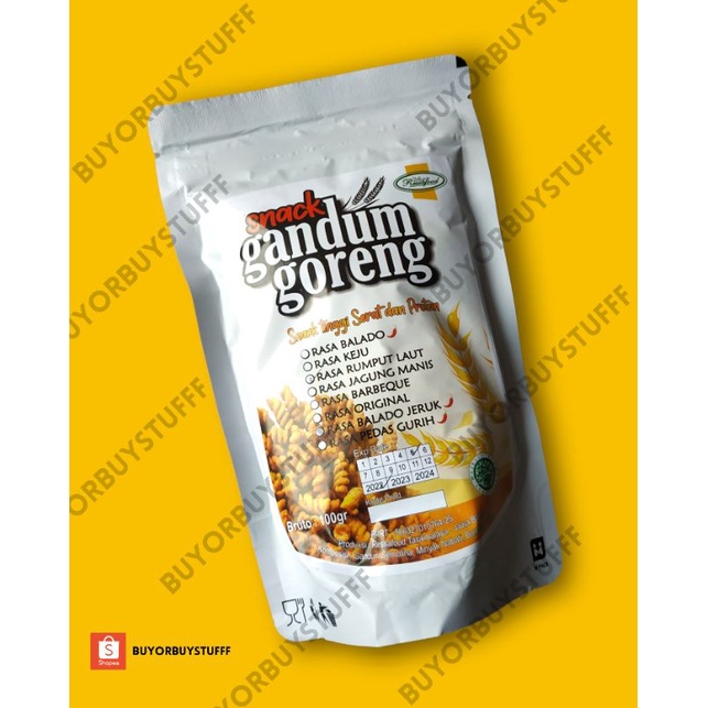 

Gandum Goreng 100gr Snack Cemilan Sehat Makaroni / kripca / basreng