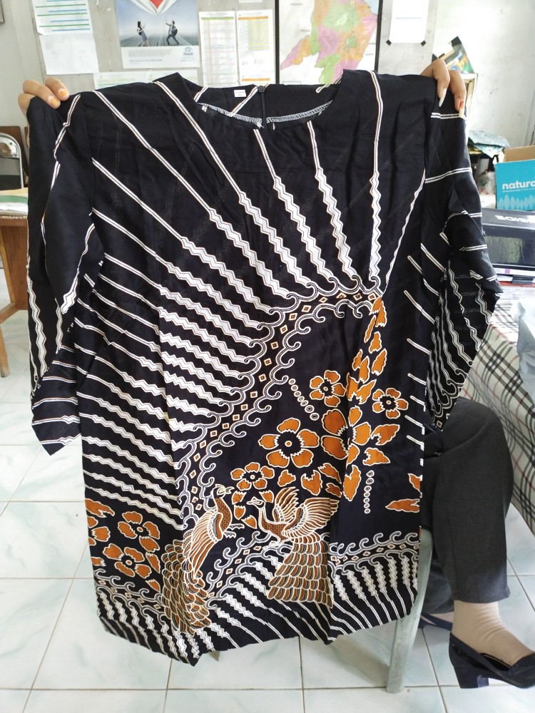 Promo 7.7 Mega Sale Tunik Batik Zipper Depan M L Xl Xxl