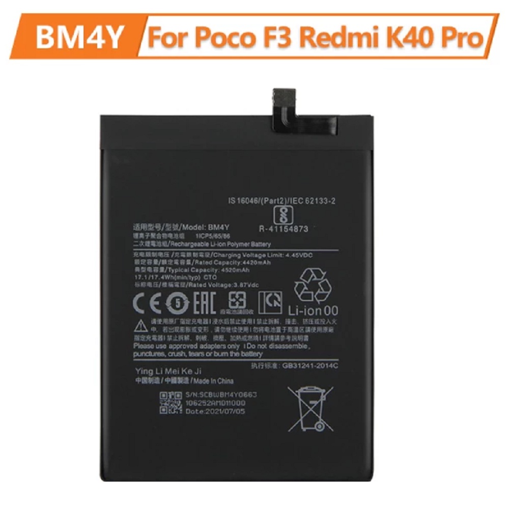 Baterai BM4Y battery bm-4y Batre Xiaomi Poco F3 - Poco F3 Pro Original BM4Y baterai