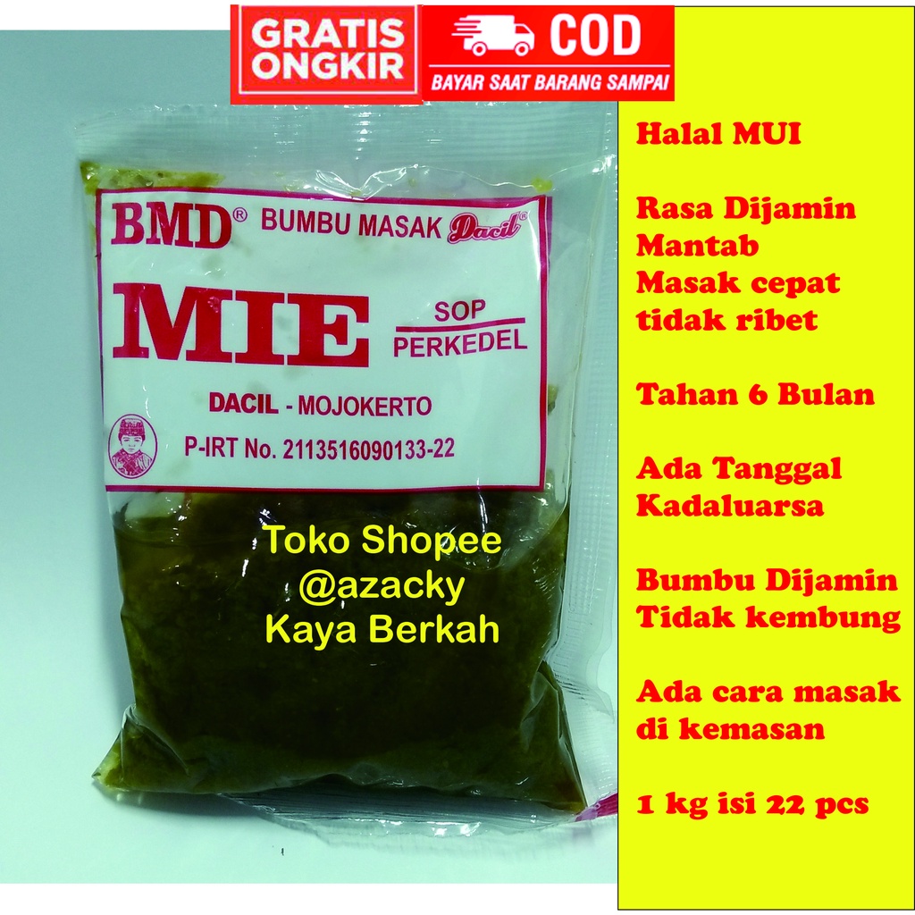 

Bumbu Mie dan Sayur Sop dari bumbu masak instan Dacil dijamin halal tidak kembung ada cara memasak di kemasan bikin masak cepat dan enak