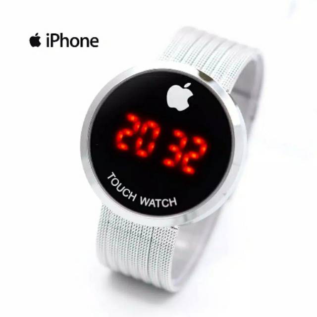 JAM TANGAN IPHONE APPLE DIGITAL LED TOUCH RANTAI PASIR BULAT