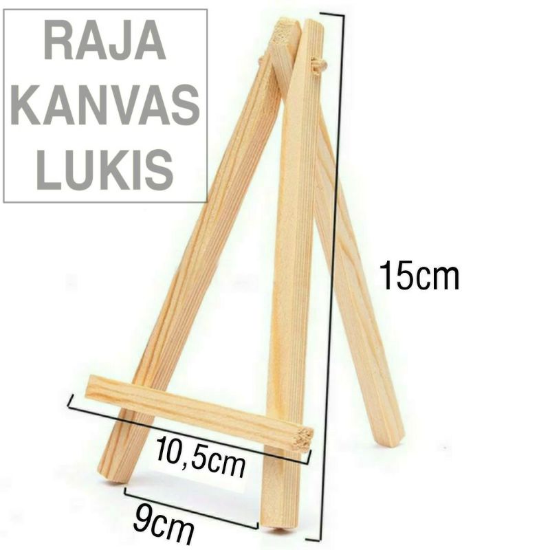 

Wooden Easel Tripod Stand Kayu Kanvas Lukis 15cm