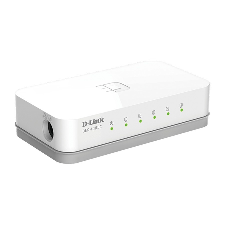 Switch D-Link DES-1005C 5Port 10-100Mbps Unmanaged-Hub DLink DES 1005C