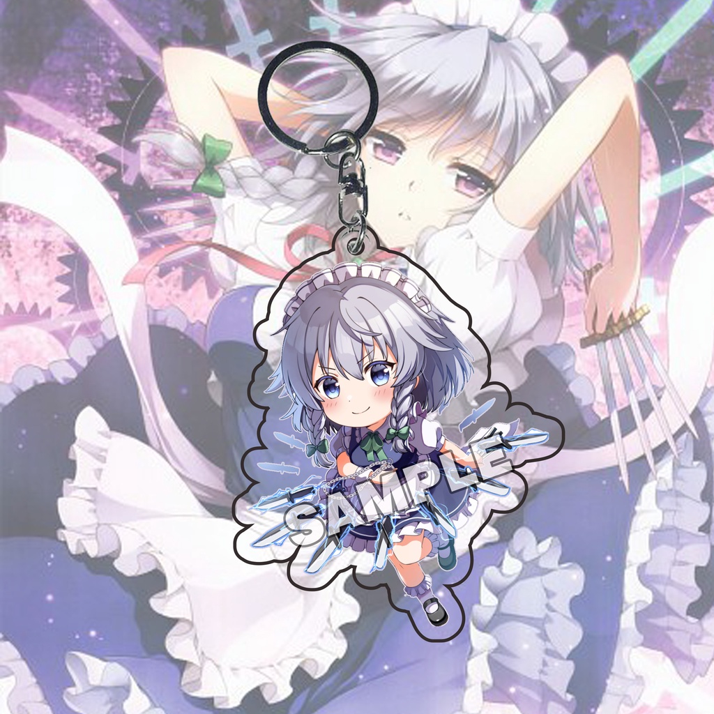 Gantungan Kunci Anime Touhou Project Sakuya Izayoi Ganci - Key Chain - Souvenir - Anime