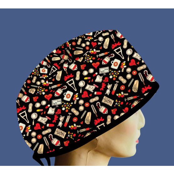 Topi Medis / Scrub Hat Head Cap / Surgical Cap / Topi Dokter Doctor