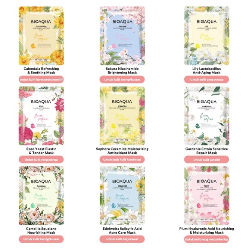 BIOAQUA SHEET MASK NATURAL SERUM/ SHEET MASK BIOAQUA 10X THE EFFECT FACIAL MASK/ SHEET MASK BIOAQUA 