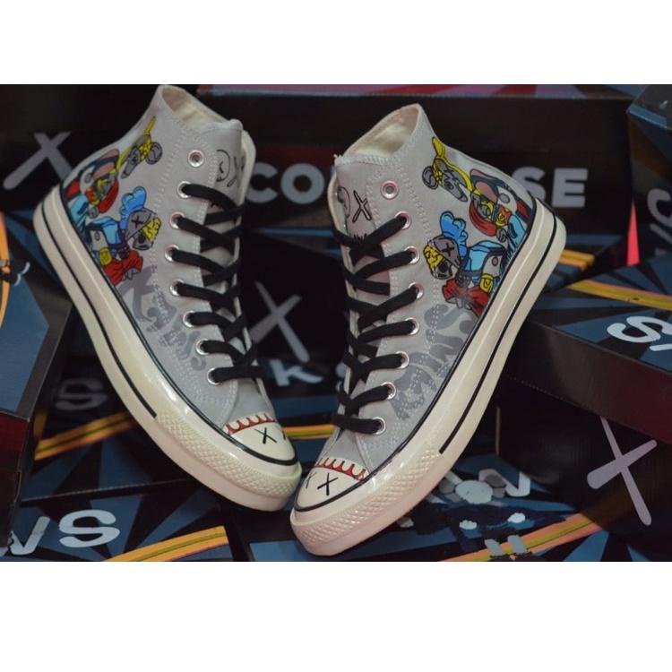 (TI)★ Sale Sepatu Converse 70s x Kaws high companion Sepatu Converse Motif Karakter TemurahSedang⭐.