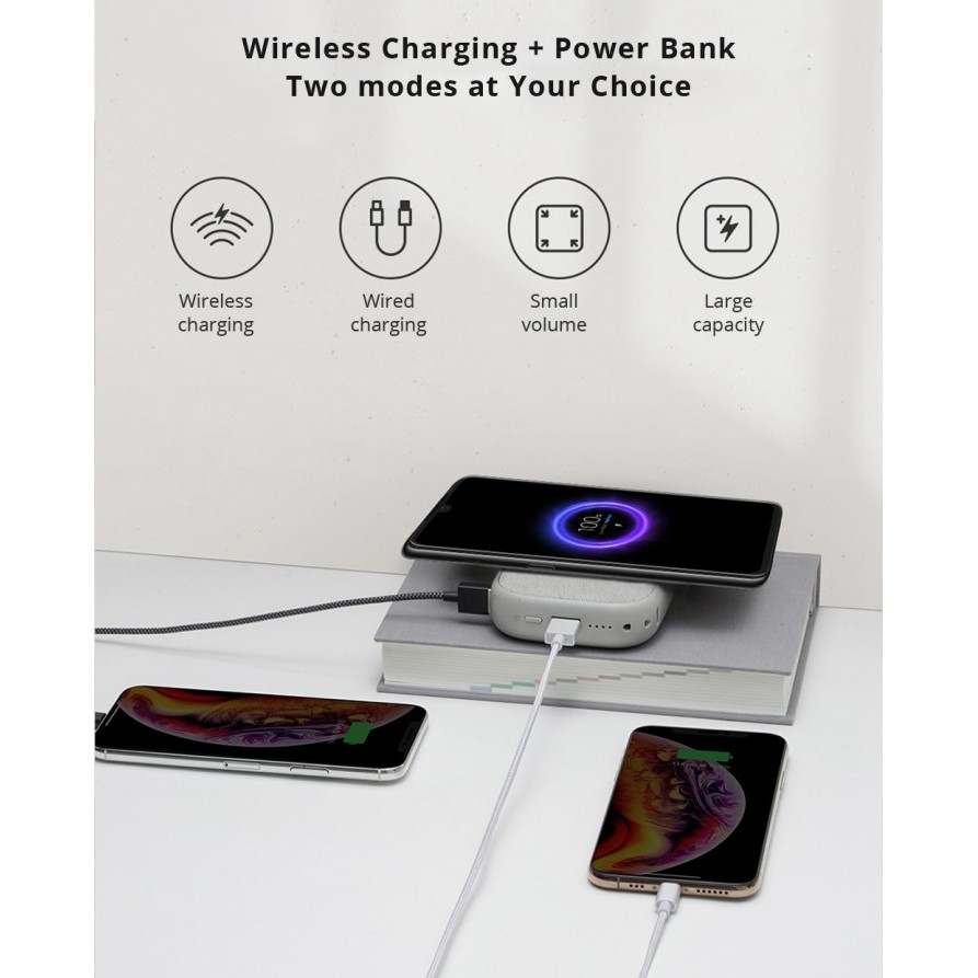 XIAOMI SOLOVE W5 - 10000mAh Power Bank with Qi Wireless Charging