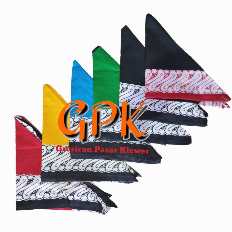 Iket Batik / Udeng Kepala Batik / Udeng Blangkon Batik / Slayer Batik Segitiga Motif Banyuwangi BARU