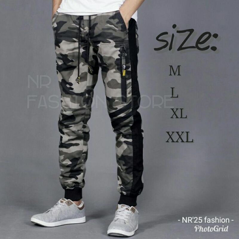 CELANA JOGGER LORENG PREMIUM/CELANA RIB LORENG /celana panjang motif/celana jogger pria loreng/celan