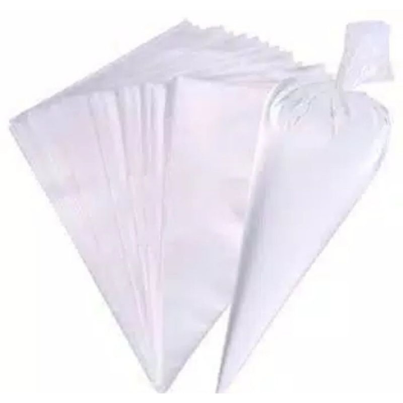 10 pcs PLASTIK SEGITIGA / PAPPING BAG / PIPING BAG KUE