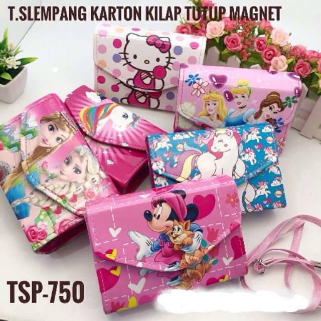 

Tas slempang karton kilap tutup magnet minimal 1 pcs