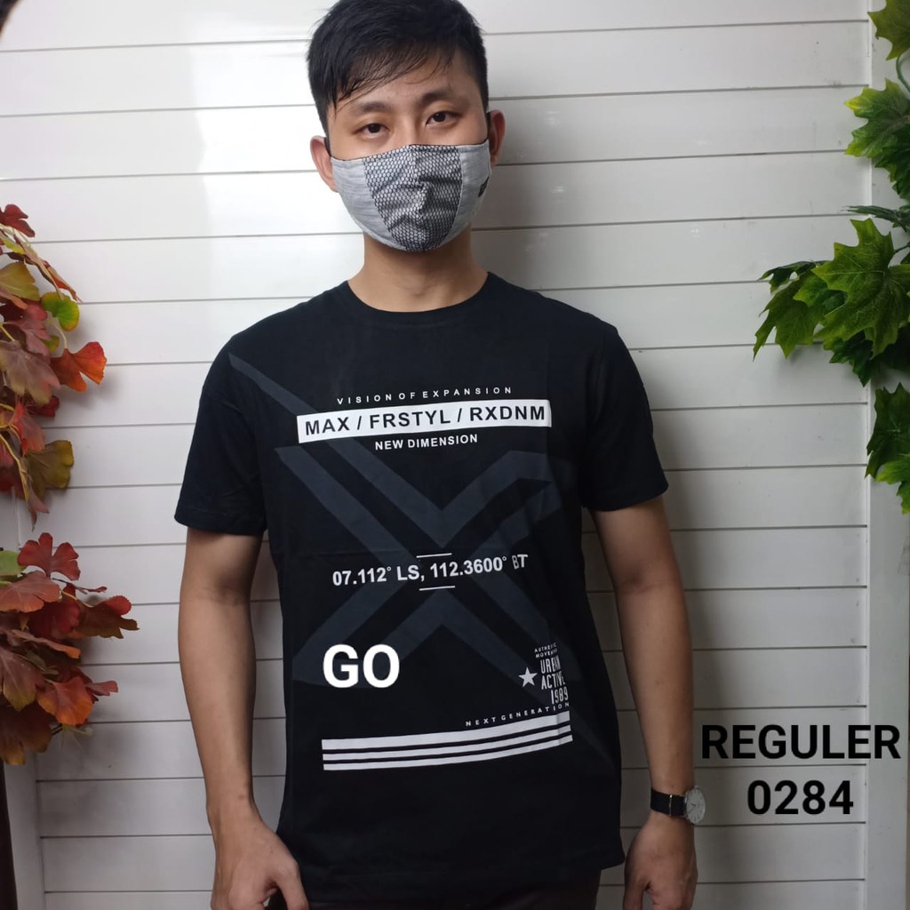 gof MAXMILLIAN KAOS B (Regular) Pakaian Pria Atasan Kaos Oblong Original Lengan Pendek