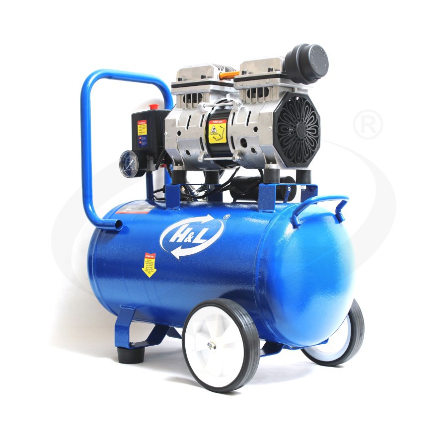 H&amp;L Kompresor Angin Oilless Silent 24L | Air Compressor HnL 24 Liter