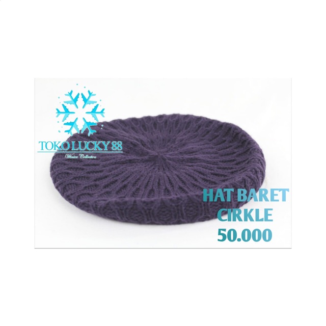 Topi Beret Rajut Wool Hat Baret Winter Musim Dingin