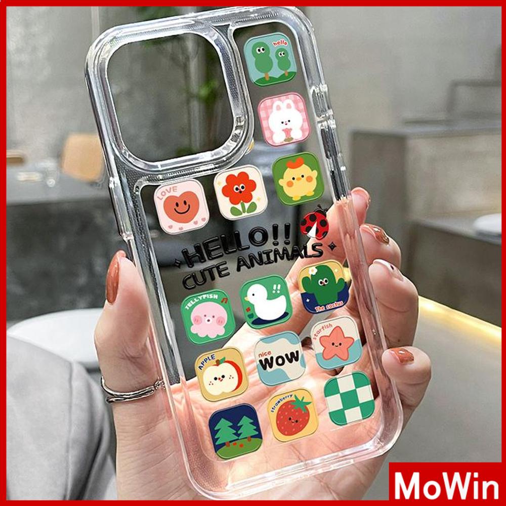 iPhone Case HD Acrylic Hard Case High Clear Metal Button Protection Camera Shockproof Cartoon Cute Compatible with iPhone 14 Pro Max 14 Plus 13 Pro Max 12 Pro Max 11 XR 7Plus