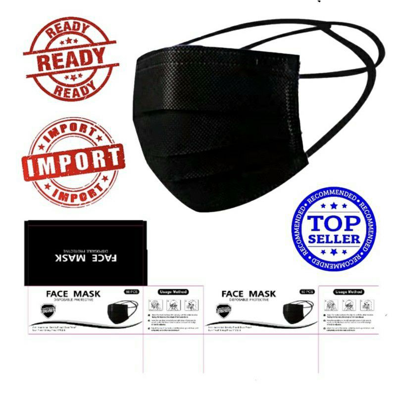 Masker Hijab Muslimah 3ply Korea Headlop Disposable BOX isi 50pcs SNI kemenkes