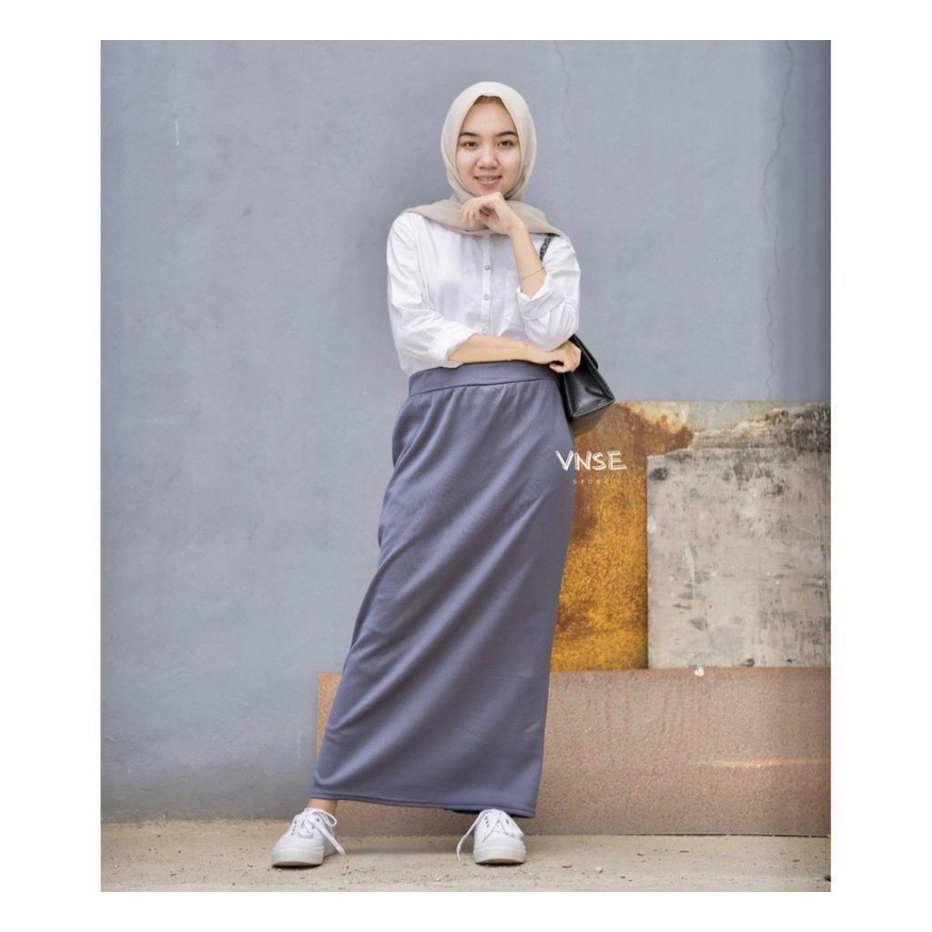 ROK SPAN PANJANG SCUBA / ROK SPAN / ROK PENSIL SCUBA