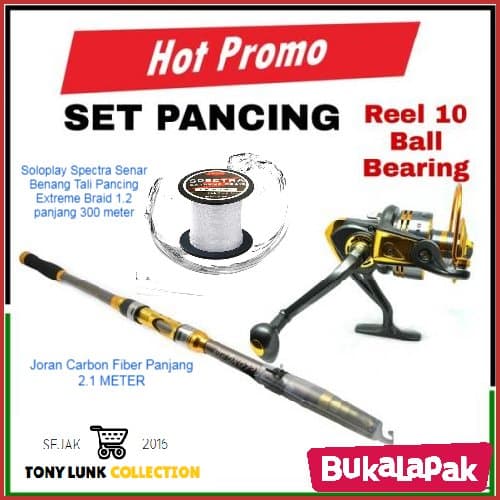 Promo Set Alat Pancing Joran Reel Senar Satu Paket Pancing Laut Joran