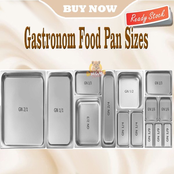 Food pan prasmanan Stainless ukuran 2/4 tinggi 10CM Gastronorm