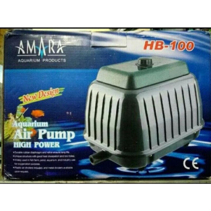 AMARA HB-100 - Air Pump - Aerator - Mesin Oksigen Kolam HB 100