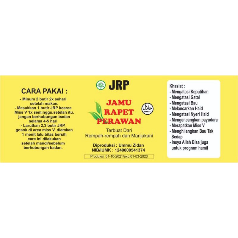 

[Aha_Hashop] Jamu Rapet Perawan / Pengencang miss v / jamu keputihan