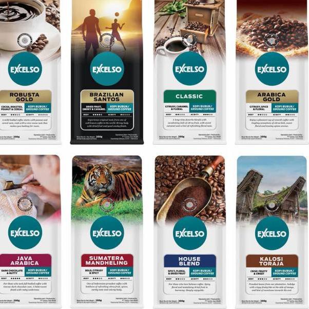 

Stok L@g!>EXCELSO Kopi Bubuk All Varian 200gram (Robusta-Arabica-Brazilian-Kalosi-Java-Sumatera-Clas