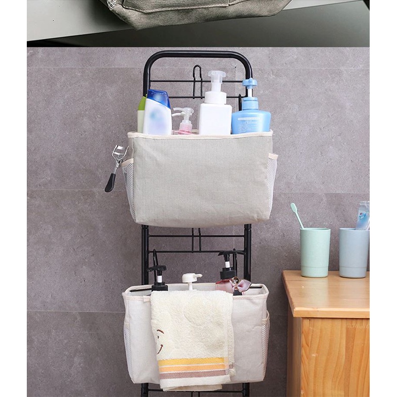 Tas Penyimpanan Barang Gantung Multifungsi Storage Bag Pouch Serbaguna Multifunction Organizer Cantelan Besi