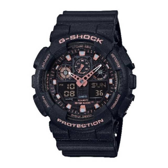 Jam Casio G-Shock Original GA-100GBX-1A4 Black-Rosegold