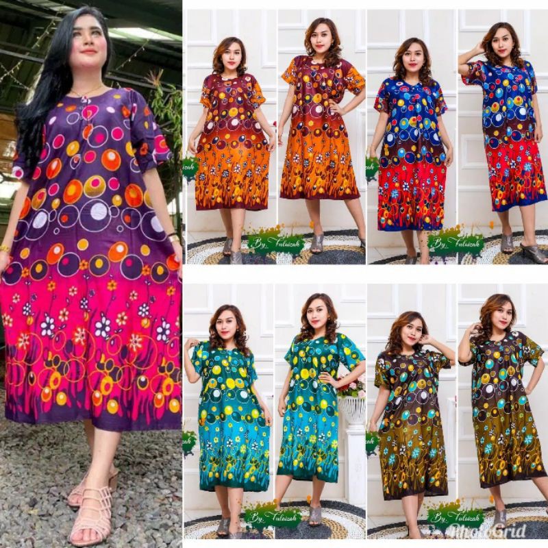 DASTER JUMBO ODREA NICOLETTA DADA KANCING BUSUI BIG SIZE RAYON HALUS ADEM LENGAN PENDEK-DSJ UMPLUK