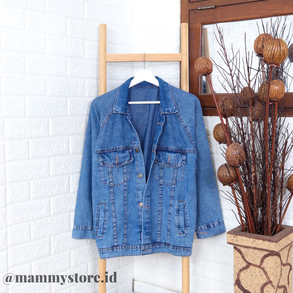 serava jaket jeans pakaian wanita ala korean style