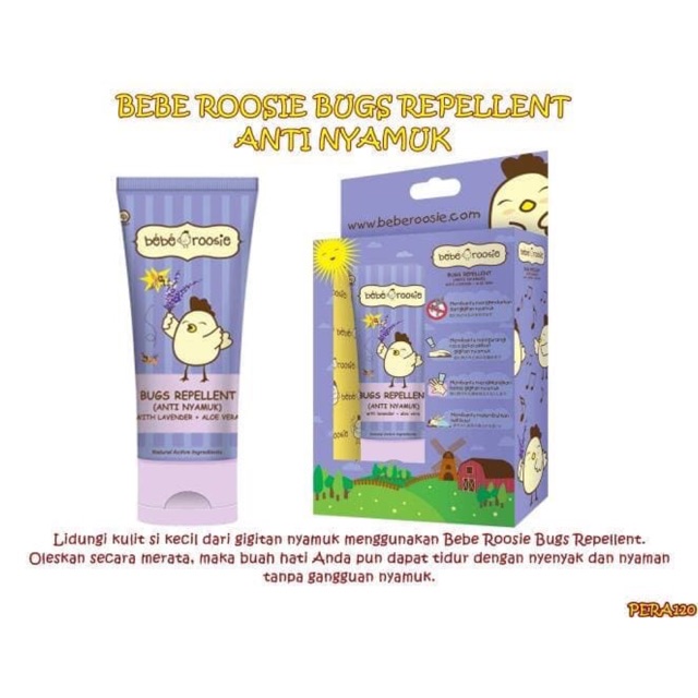 Bebe Roosie Bugs Repellent Krim Anti Nyamuk  Shopee 