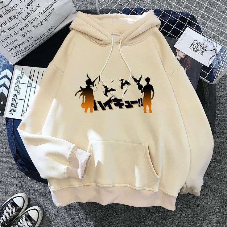 ANIME HOODIE UNISEX KARASUNO TEXT FLEECE TEBAL HALUS KEKINIAN TERBARU''