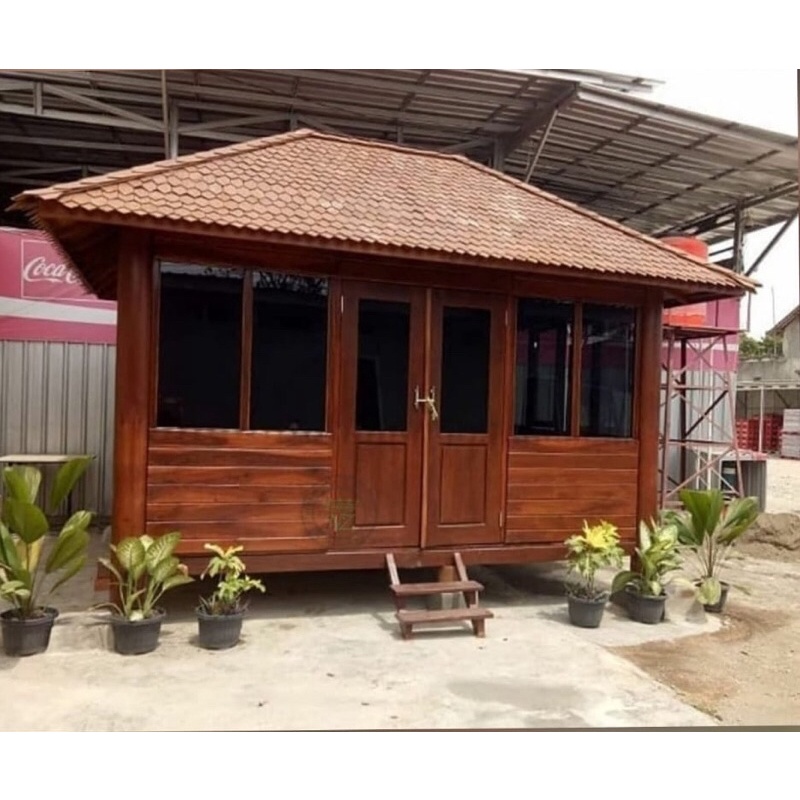 Rumah Kayu Gazebo Minimalis