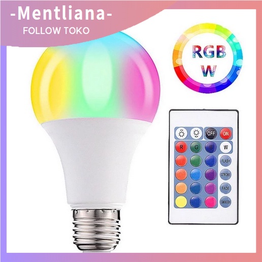 Jual Lampu Bohlam Led Rgb Watt Dan Watt Lengkap Dengan Remote Warna