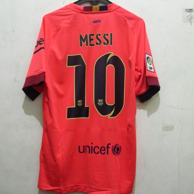 Jersey Bola Retro GO Barcelona Barca 2014 2015 Away MESSI 10