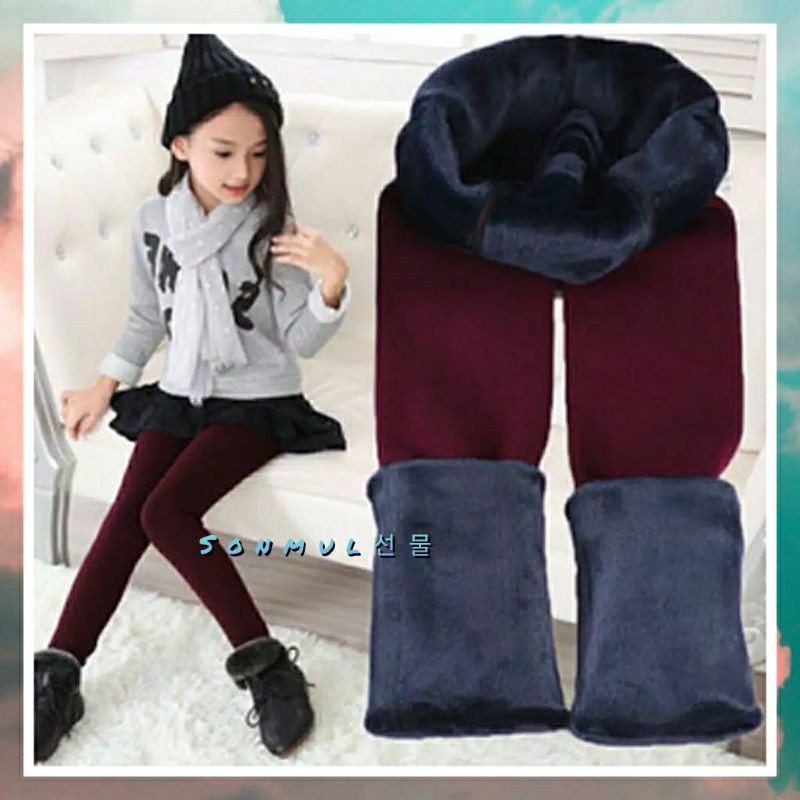 KIDS GIRLS WINTER THERMAL LEGGING IMPORT CELANA LEGGING ANAK MUSIM DINGIN