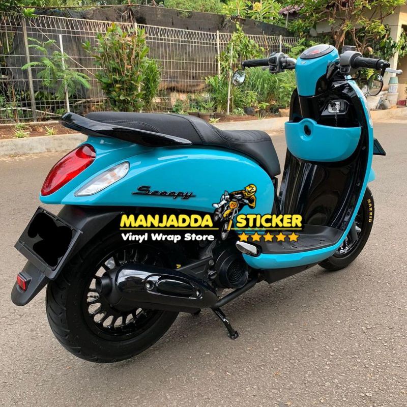 Stiker Skotlet Motor Warna Biru Kualitas Premium