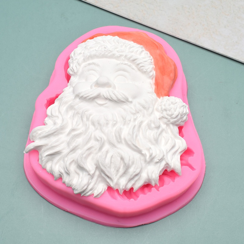 Cetakan Resin Epoksi Kue Handmade Bahan Silikon Desain Santa Claus Untuk Dekorasi Rumah