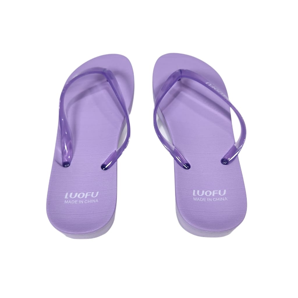 LUOFU ORIGINAL jelly sandal karet empuk murah jepit wanita import sendal cewek E7140JTSC