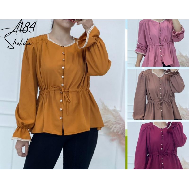 Blouse Shakila Import Kancing Seribu
